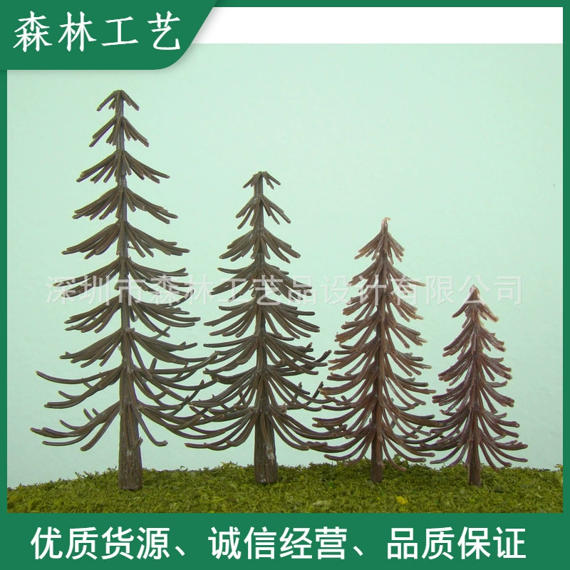 Песочный стол Строительная модель аксессуары для окружающей среды пластиковое дерево восьмимерная сосна-голый столб