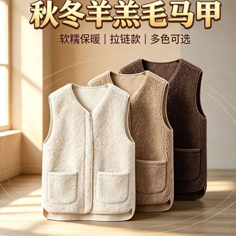 Overseas purchasing, exclusively for women's sherpa vest, fleece vest, fashionable vest, available for drop shipping and warehouse fulfillment Overseas purchasing, exclusively for women's sherpa vest, fleece vest, fashionable vest, available for drop shipping and warehouse fulfillment
