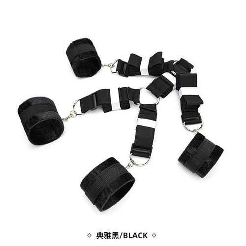 Erotic toys bundle plush bondage bed straps erotic handcuffs and leg restraints for bed