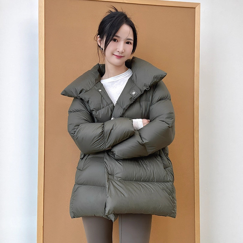 2025冬季新款”无感系列“肌理感加厚中长款白鸭绒羽绒服轻奢女装|undefined