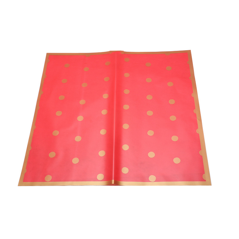 Huaxi puntos de papel de superficie de niebla de Phnom Penh ondulado punto Hansu ramo de papel de embalaje de flores impermeable punto de papel de embalaje de flores