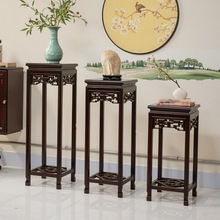 实木花架中式仿古客厅多层单个落地式四方简约禅意置物盆景架花几