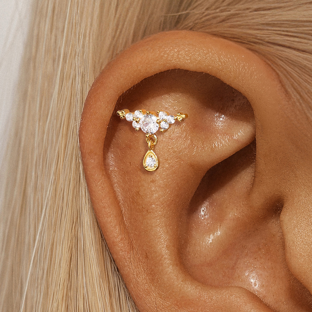 2g Weight Ear Studs Classification Ear Cartilage Rings & Studs Piercing Type 1 Piece Quantity Daily Occasion 925 Sterling Silver Material Flower Pattern All Seasons Season Women's Gender Plating Design Elegant, Simple Style Style 1 Piece Ear Cartilage Rings & Studs Elegant Simple Style Flower 925 Sterling Silver Plating Ear Cartilage Rings & Studs 10