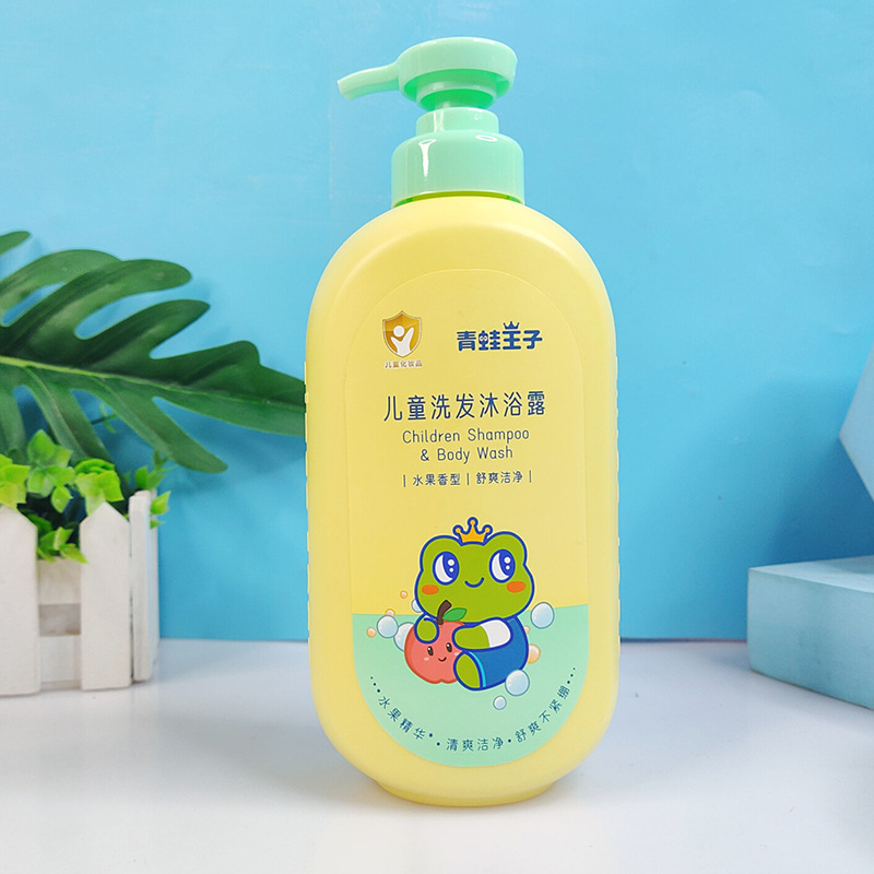 青蛙王子兒童洗髮沐浴露480ml嬰幼兒二合一草本水果牛奶精華