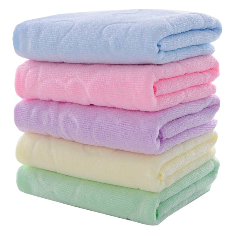 Factory wholesale fine fiber embossed bear towel soft absorbent cleaning towel stall gift towel