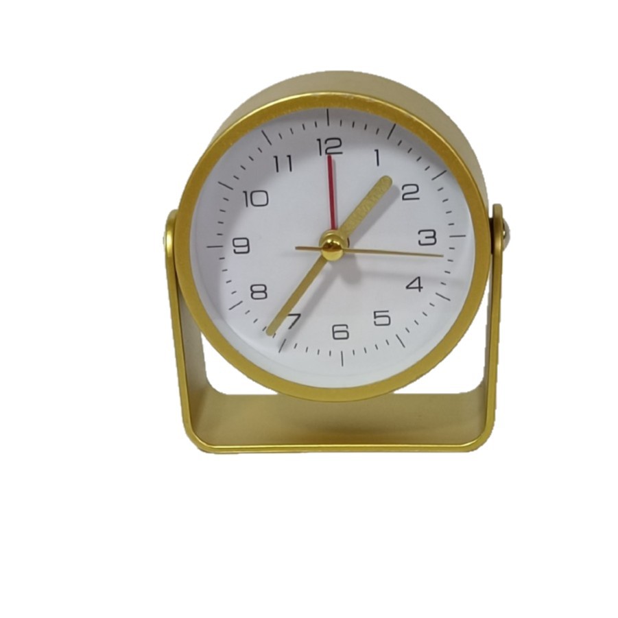 Reloj de escritorio de escritorio pequeño ABS puede girar y ajustar el ángulo de los estudiantes con alarma simple y versátil para una variedad de escenas