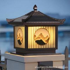 ソーラーピラーランプ 2024 新しいピラーランプドアピラーランプシンプルなヴィラ中庭屋外壁電源防水