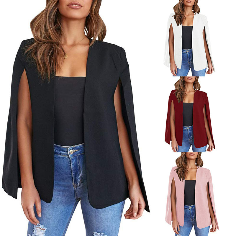European and American Women's Shawl Jacket Amazon Explosions Cloak Vest Small Suit Multi-color in stock Hair