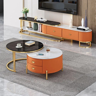 Small Apartment Combination Home Living Room Coffee Table Tv Cabinet Light Luxury Slate Bedroom Tv Cabinet Coffee Table Combination