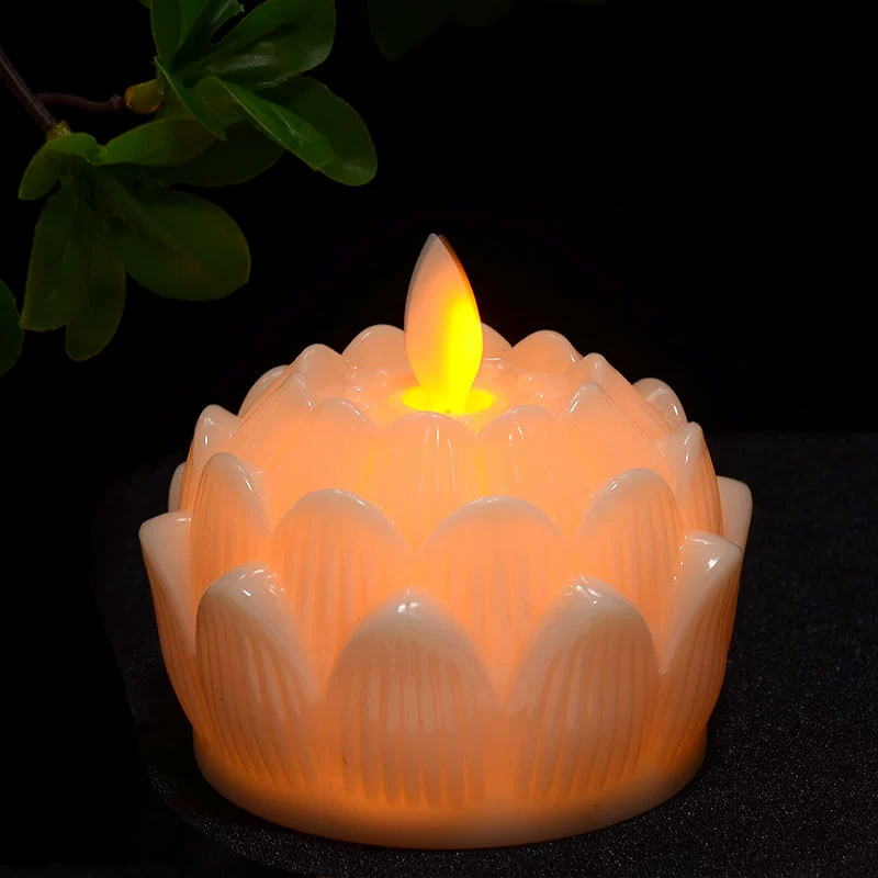 Качели Лотос свеча лампа храм Бытовая красная свеча лампа поклонения Будде моделирование Бытовая лампа лотоса украшения оптом