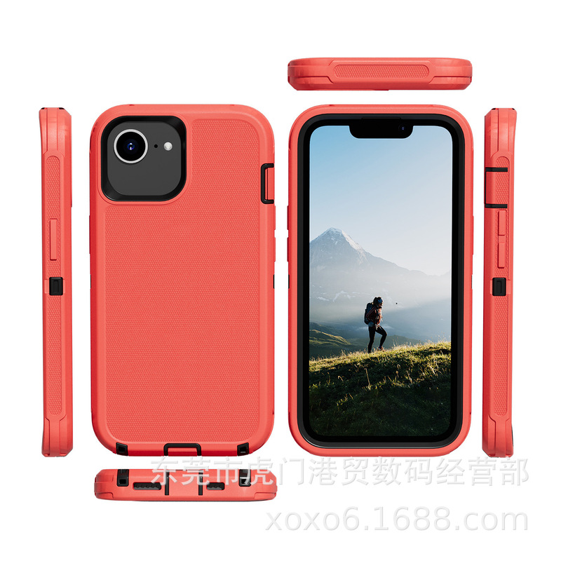 IPhone16 SE三防携帯ケースアップル16e Defender防御者ロボット携帯ケースを適用|undefined