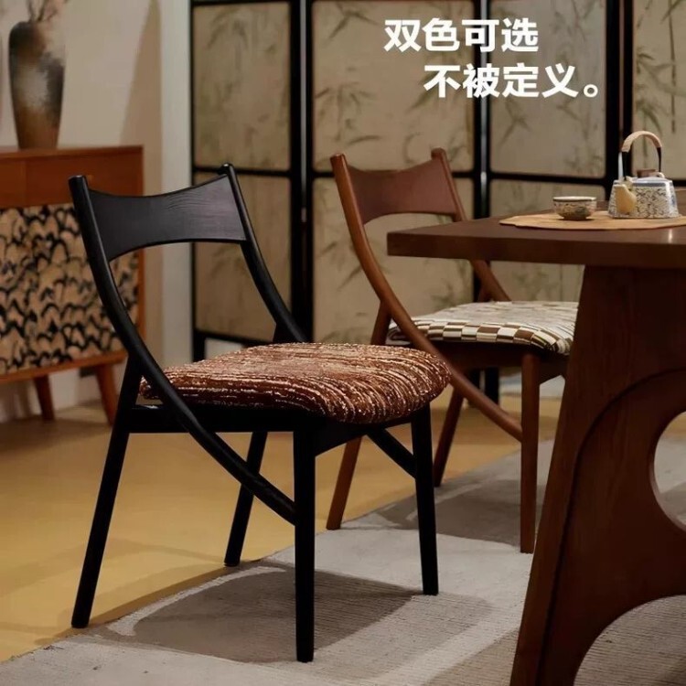 2025 New High-End Dining Chair, French-Style Home-Use Solid Wood Chair with Backrest, Vintage Designer Soft-Covered Cat Ear Chair 2025 New High-End Dining Chair, French-Style Home-Use Solid Wood Chair with Backrest, Vintage Designer Soft-Covered Cat Ear Chair