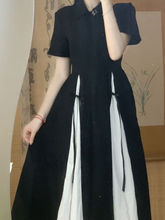 改良旗袍茶歇新中式黑色连衣裙子小个子显瘦长裙2024新款女装夏季