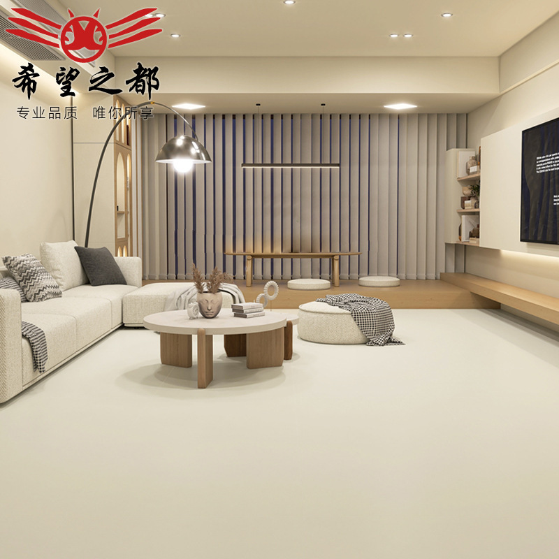 Plain cream white 800x 800 cream style tile living room bedroom velvet soft light tile non-slip floor tile Plain cream white 800x 800 cream style tile living room bedroom velvet soft light tile non-slip floor tile