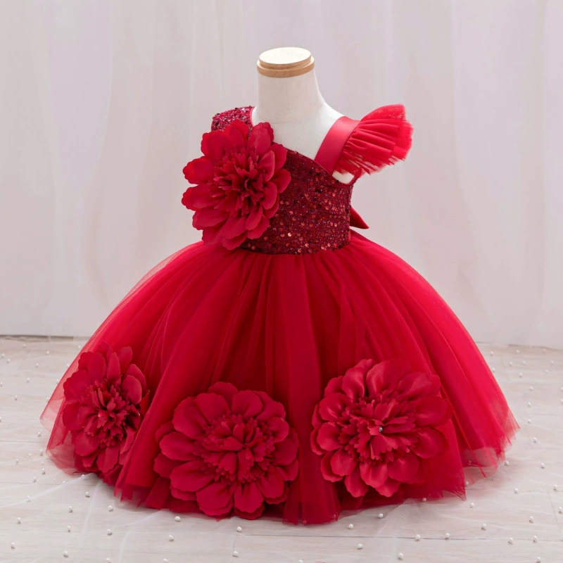 Европейская и американская детская одежда, сетчатое платье принцессы на заказ, детское платье на день рождения, юбка, одежда для выступлений на фортепиано
