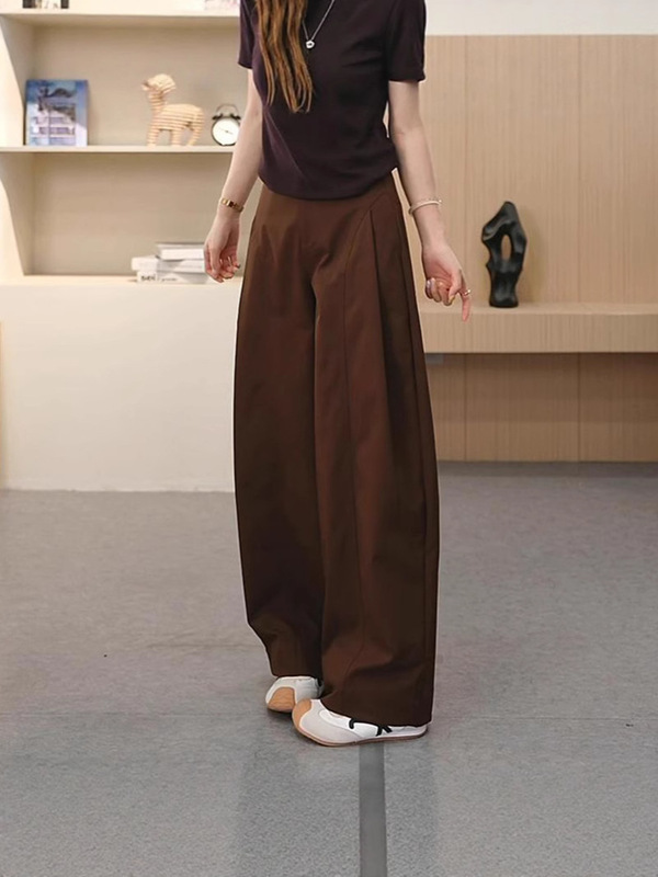 香蕉镰刀裤女春秋新款休闲宽松显瘦哈伦裤垂感直筒拖地裤抖音同款|undefined