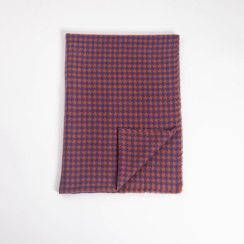 Fashionable Thousand Bird Grid with Wind Extended Style and Stylish I mitation of Cashmere Warm Scarf Shawl_voghion.com