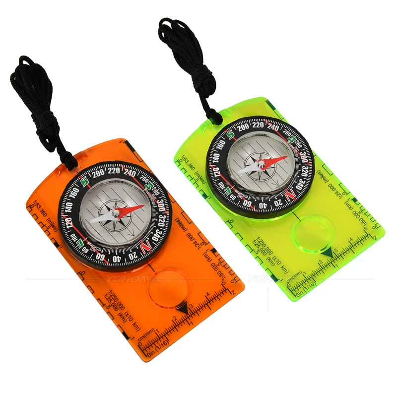 Многофункциональный компас с масштабом карты, компас для приключений на открытом воздухе, альпинистский туристический компас с портативным ремешком