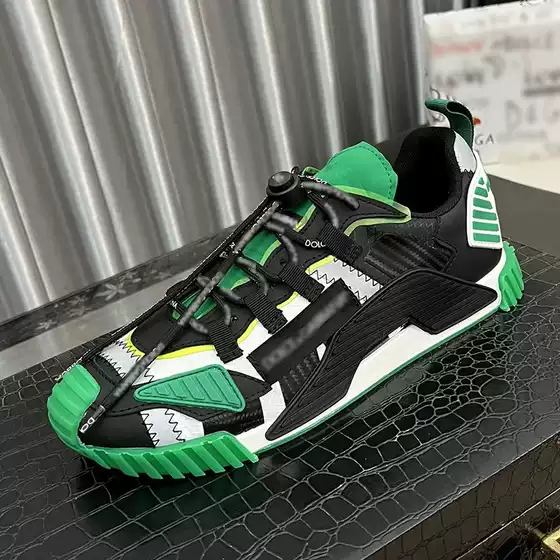 Men's Fashion Casual Sneakers 2025 New Summer Breathable Canvas Color-Block Running Shoes European Style Trendy Sports Shoes