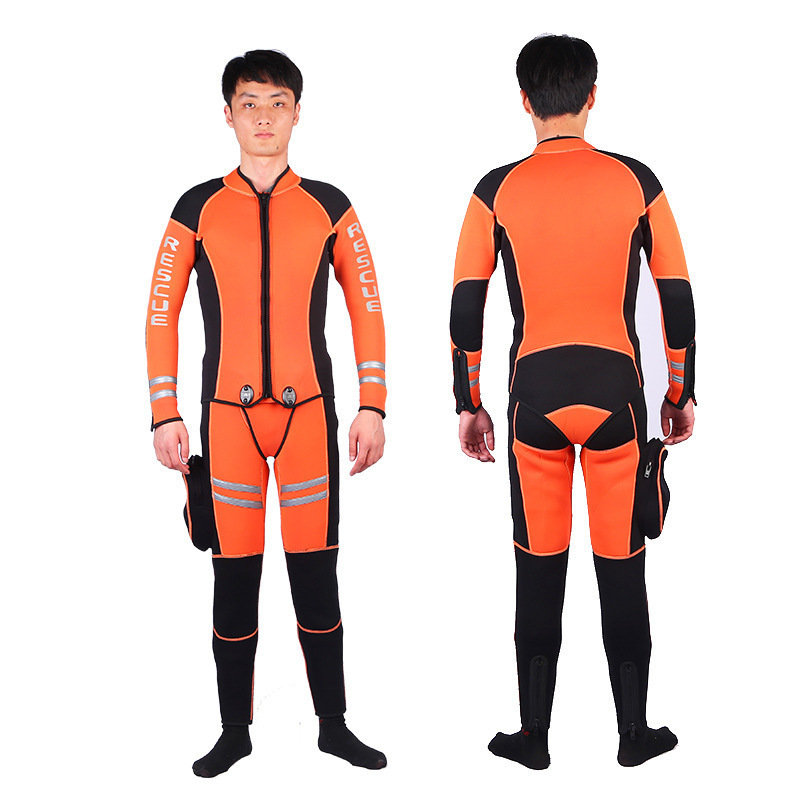 应急消防橡胶湿式救援服救生衣水上救生防寒保暖救生服带反光条氯