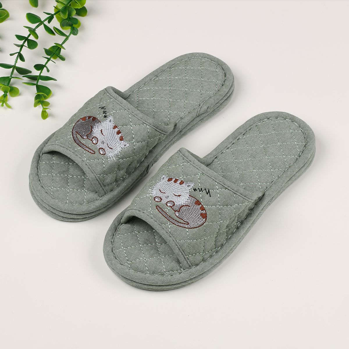 새끼 고양이 남성 녹색