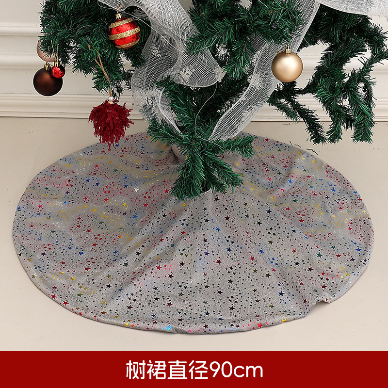国境を越えたクリスマス装飾用品の雰囲気配置雪花箔押しベルベットの木のスカートの雰囲気配置クリスマスツリーの底|undefined
