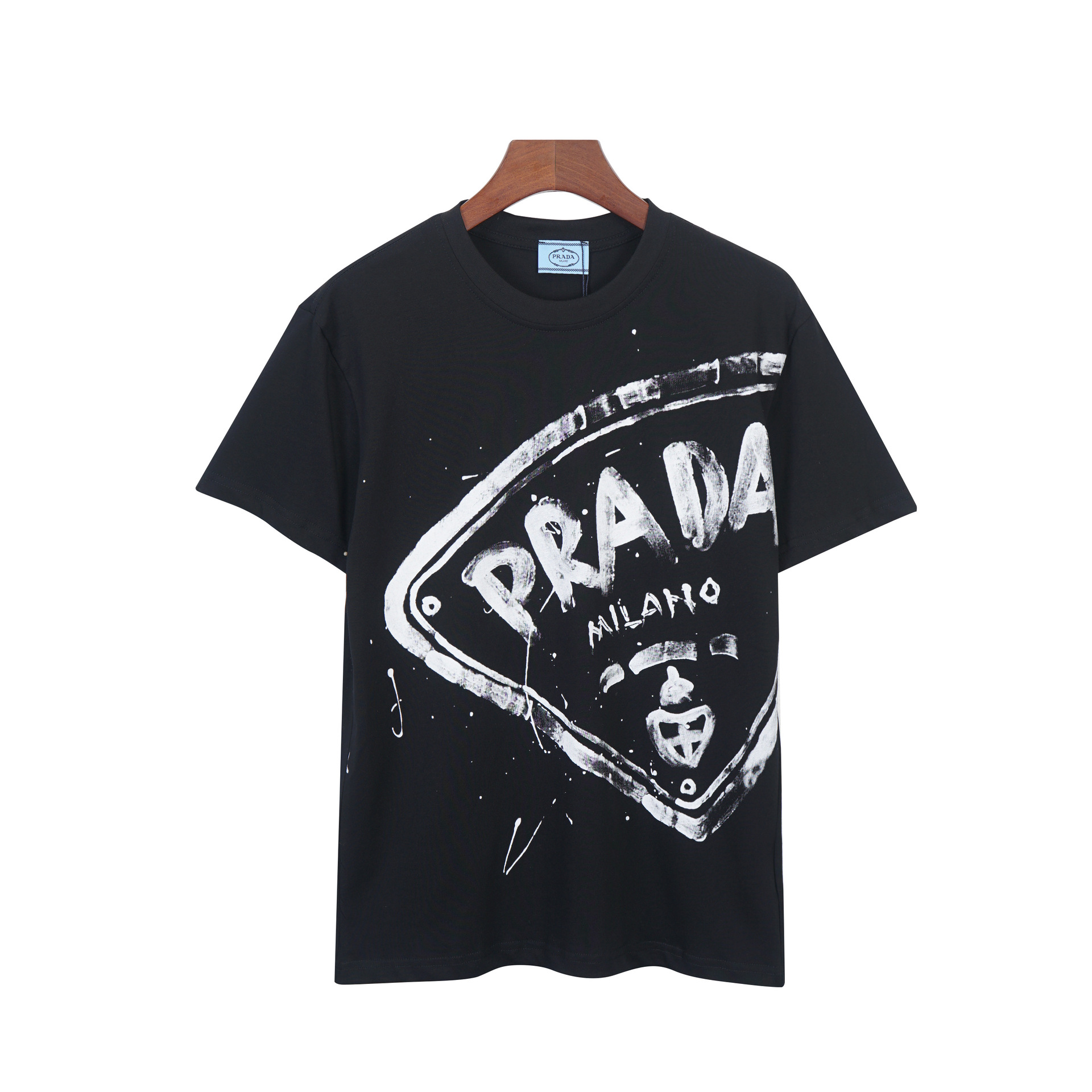 Moda transfronteriza Pujia pareja de manga corta tendencia de verano personalidad creativa color PRA letras impresas camiseta femenina