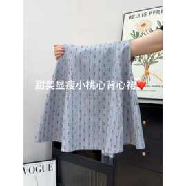 仅用于产品展示勿拍-韩系千金风无袖碎花背心波点连衣裙女2026夏