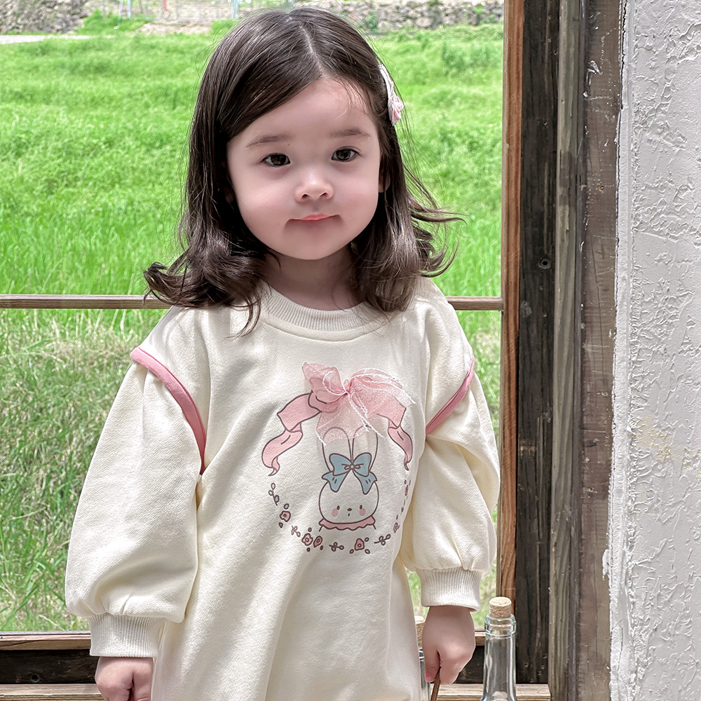 Ropa de otoño para bebés recién nacidos mameluco de dibujos animados coreanos ropa para niños conejito lindo bebé súper lindo mono de manga larga