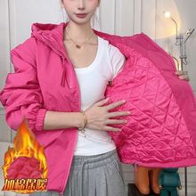 外套棉外套二冲锋衣小个子冬季加棉加厚女叠新款棉服妈妈装穿2025