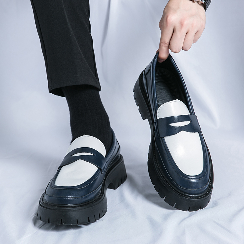 Four Seasons Trendy British Style Thick-Soled Height-Increasing Shoes for Men, Slip-On Slip-Ons, Low-Top Slip-On Loafers, Large Size Four Seasons Trendy British Style Thick-Soled Height-Increasing Shoes for Men, Slip-On Slip-Ons, Low-Top Slip-On Loafers, Large Size
