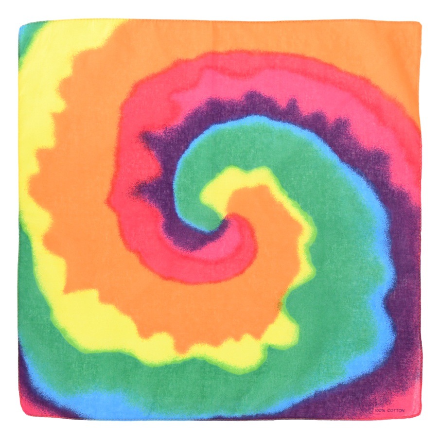 Cross-border supply of new rainbow gradient rotating cotton square scarf spot wholesale hip-hop riding hip-hop sports scarf
