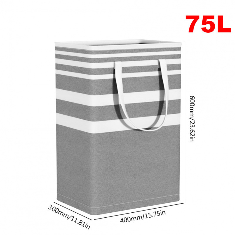 100L Dirty Clothes Bag Box Foldable Laundry Hamper Basket