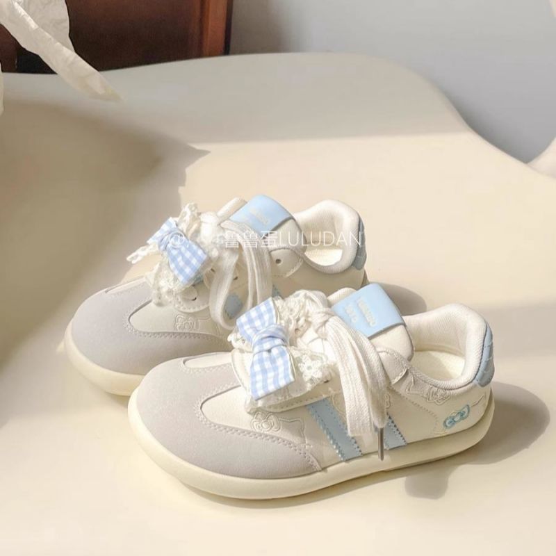 女性用刺繍入りドイツトレーニングシューズ 2025 新しい韓国ニッチシックな多用途スニーカー女性用超軽量カジュアルスポーツ白靴|undefined