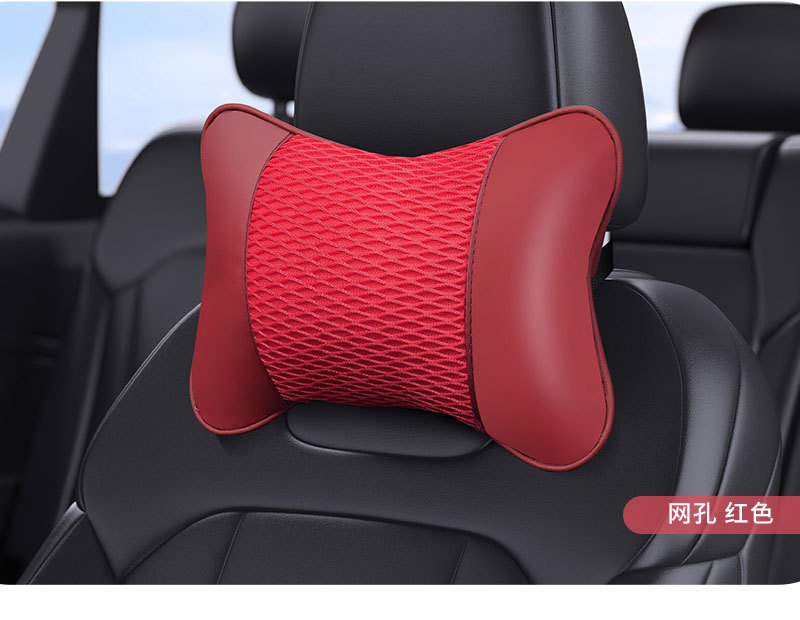 Car Seat Cushion Headrest, Breathable Mesh Neck Pillow, Car Cervical Pillow, Universal for All Seasons, Cross-Border Wholesale