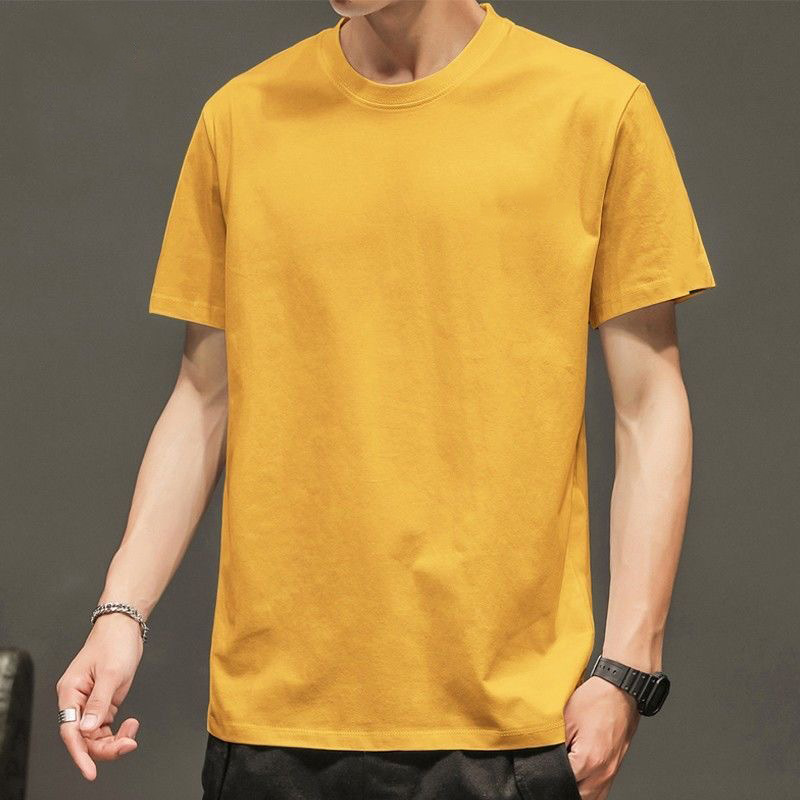 Camiseta de manga corta de cuello redondo de los hombres de la moda nacional Xingshi camiseta delgada de moda corta todo-fósforo ropa superior casual t de los hombres