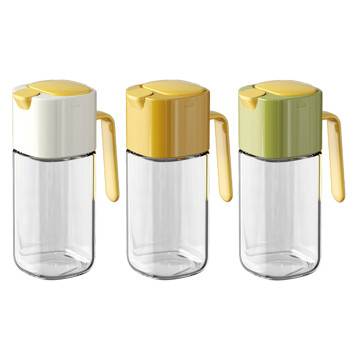 Changxianjia auto-abertura y cierre botella de aceite de cocina salsa de soja vinagre botella de condimento 2025 nuevo no colgar botella de aceite de vidrio doméstico