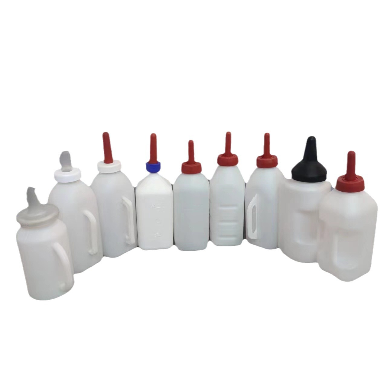 Tipo de exportación veterinaria 2 litros botella de alimentación de ternero botella de alimentación de vaca pezón engrosado botella de alimentación de ternero botella de alimentación de animales