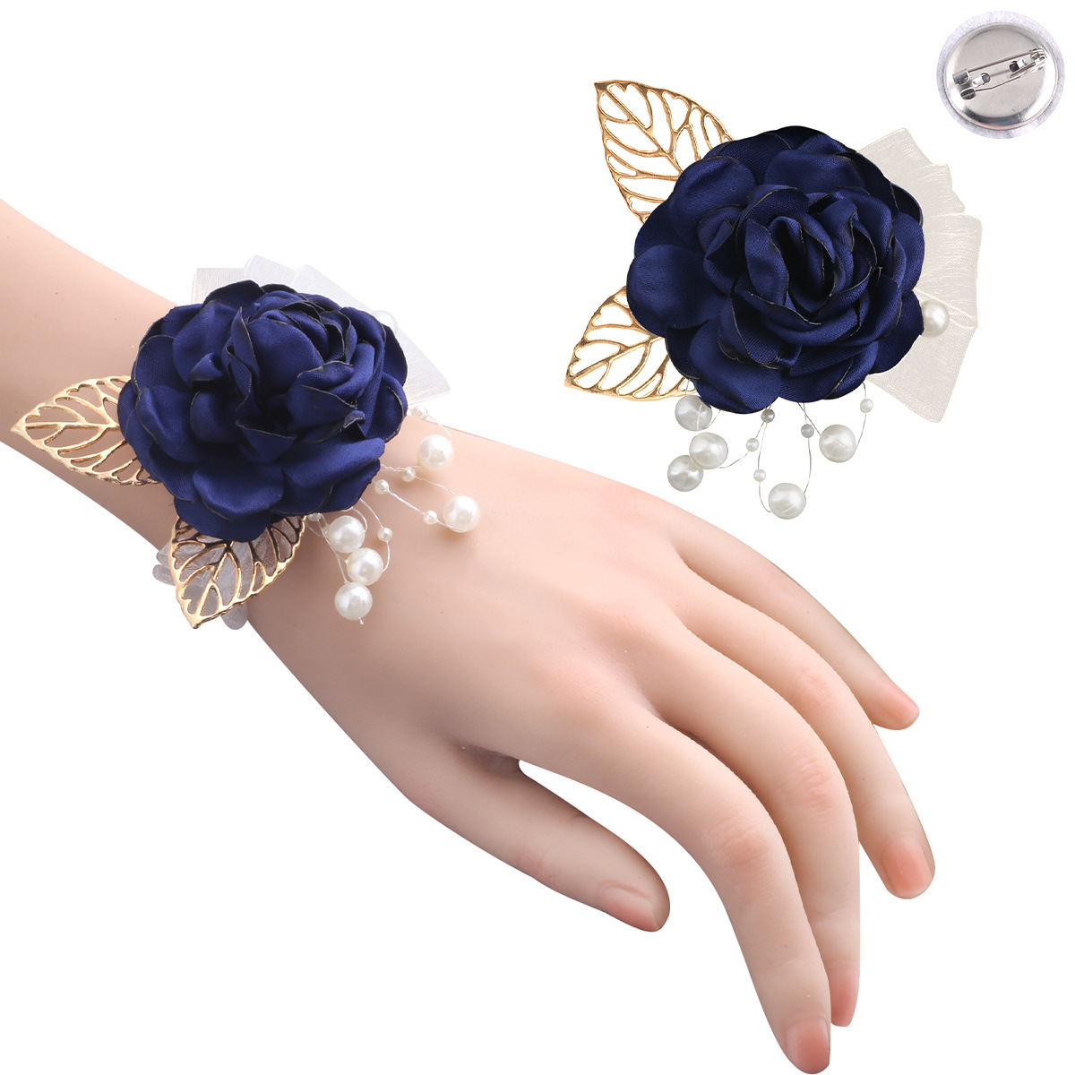 藏青手腕花+背扣胸花.jpg