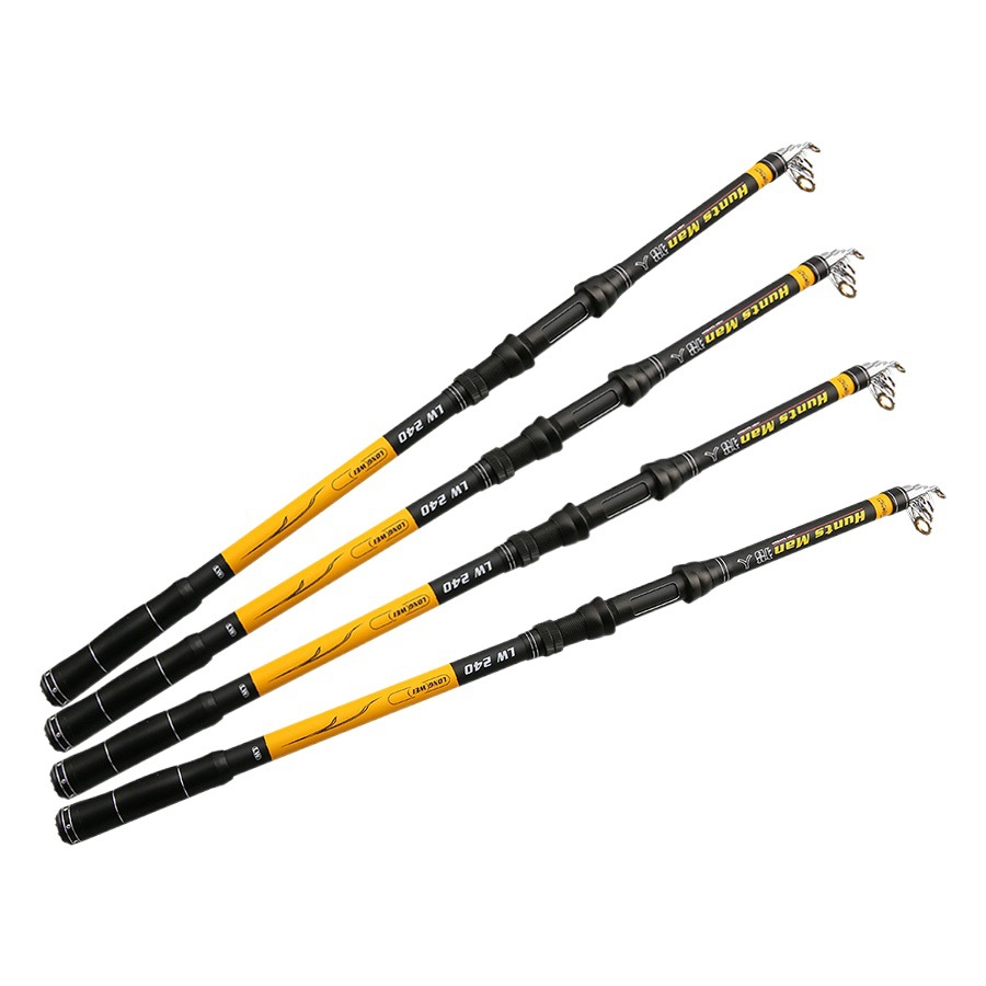 Barra de mar de tela de 6 capas Barra de pesca de caña de mar de 2,4 m Varilla de pesca de 4,2 m de largo alcance Barra de pesca de asiento de rueda de metal Barra de pesca de 4,5 m Varilla de mar