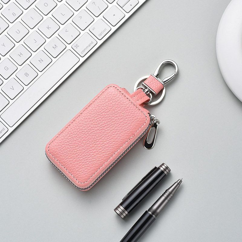 メーカースポット卸売本革テクスチャ車のキーバッグユニセックスジッパーキーバッグギフトハイエンドセンス