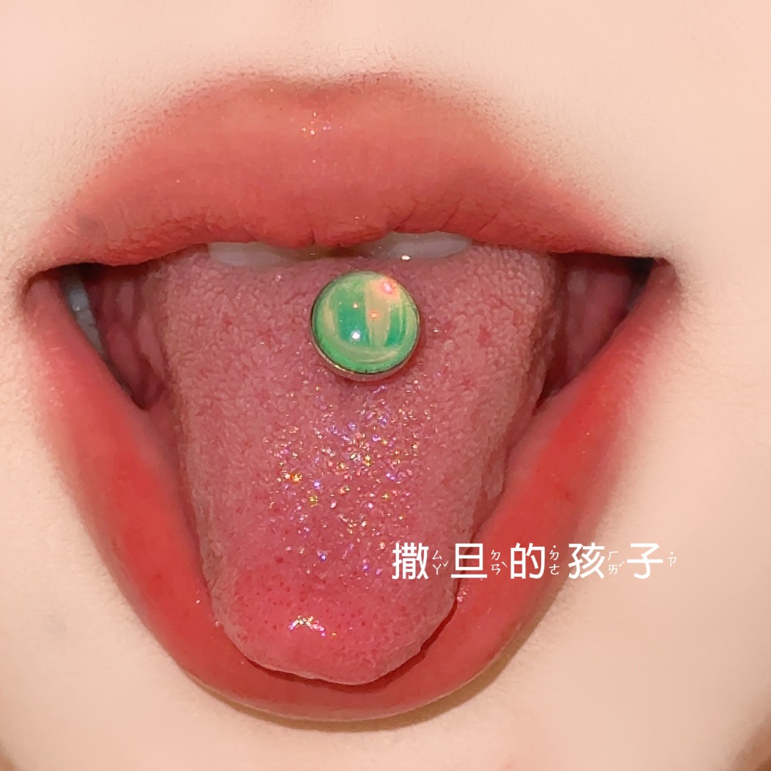 Satan's Child Tongue Ring Basic Formula Hot Girl Tongue Barbell Stainless Steel Tongue Piercing detail image 8