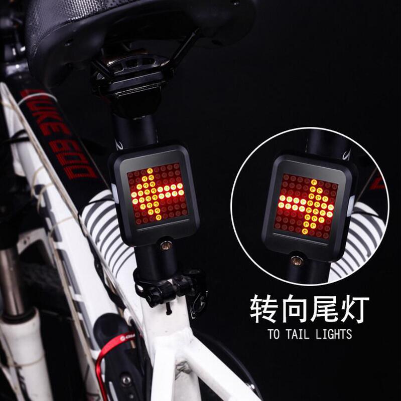 Bicycle Light with Intelligent Sensor, Turn Signal, Brake Laser Tail Light, USB Charging, Mountain Bike Turn Safety Warning Light Bicycle Light with Intelligent Sensor, Turn Signal, Brake Laser Tail Light, USB Charging, Mountain Bike Turn Safety Warning Light