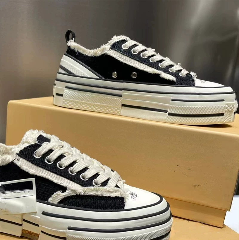 Высокая версия кроссовок Wu Jianhao TT TT TT Canvas Shoes Swan Heart Fatty Plush Retro Leisure Besides Half Drag Beggar Shoes