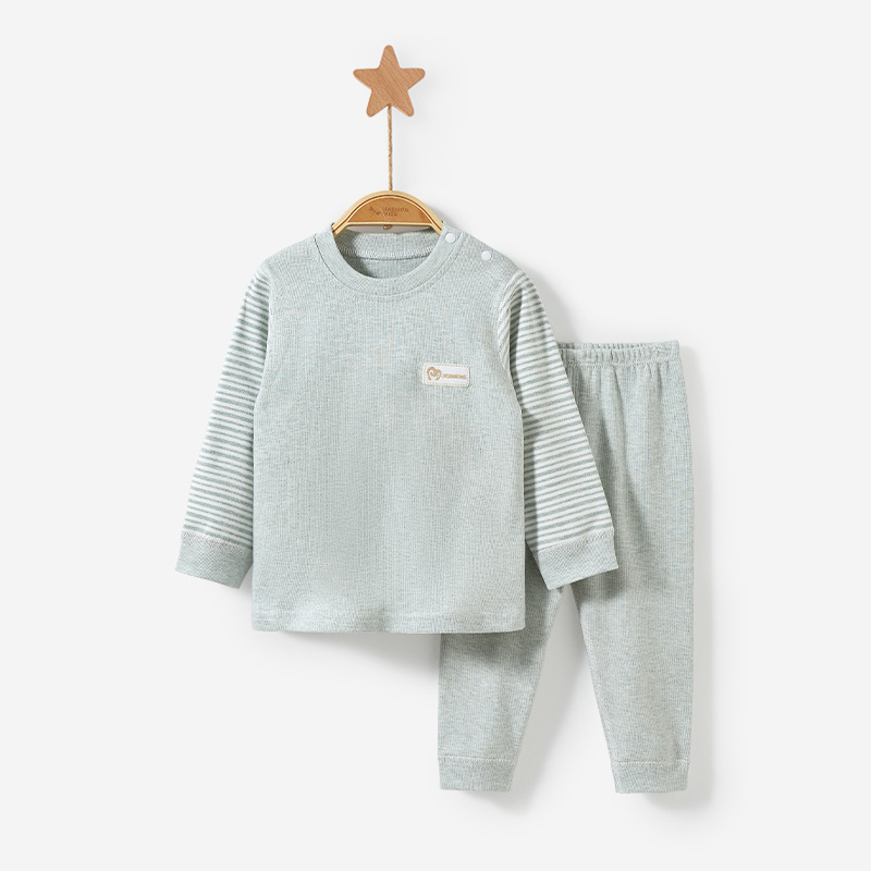 Conjunto de ropa interior de algodón para niños, para otoño e invierno, ropa interior fina para niños y niñas, conjunto para bebés.