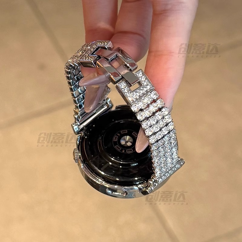Huawei Watch GT6/5、GT4対応、女性用メタル4列ダイヤモンド装飾ウォッチバンド/5 Pro、高級感のある軽やかなラグジュアリー|undefined