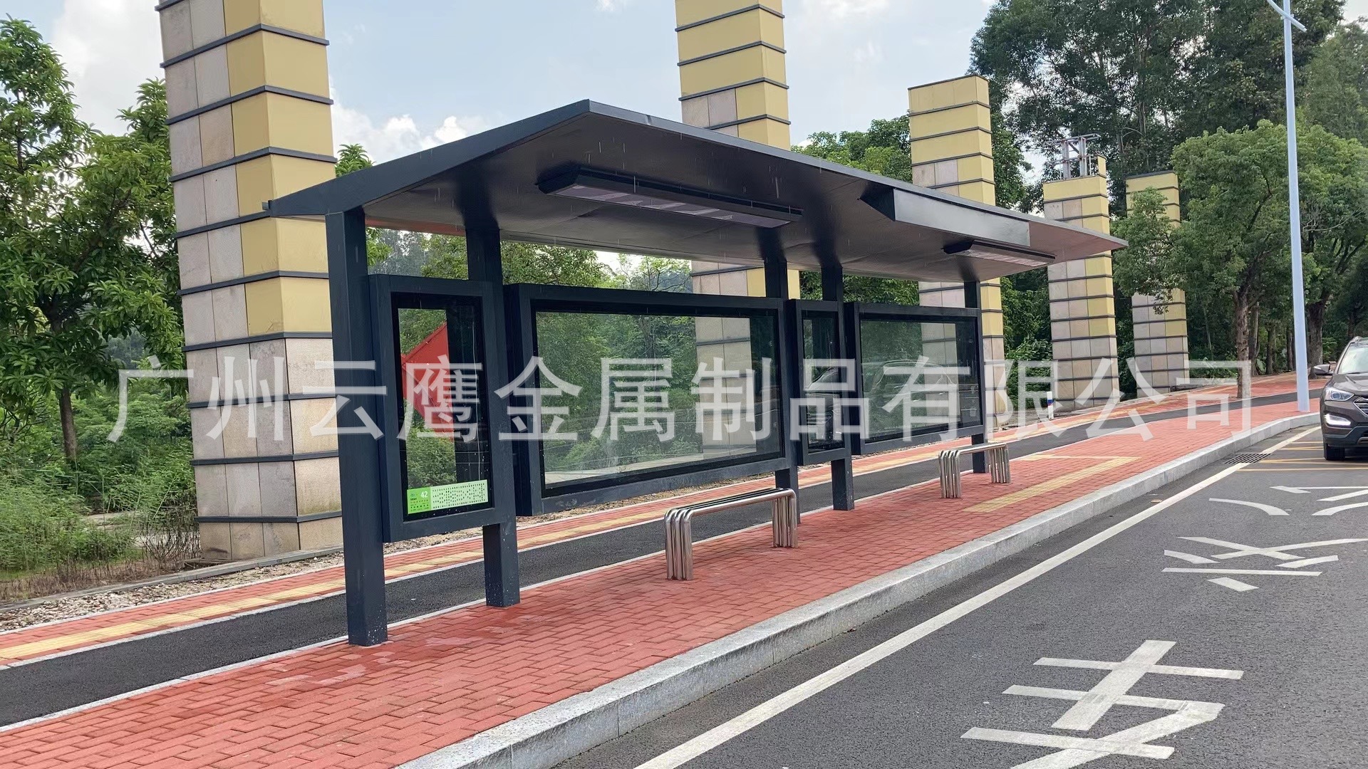 厂家定做公交车候车亭    乡村候车亭   仿古候车亭