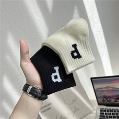Men's Summer Short Socks Retro European and American Letter P Women's Socks Cotton Low-top Simple Men's Sports Socks Wholesale