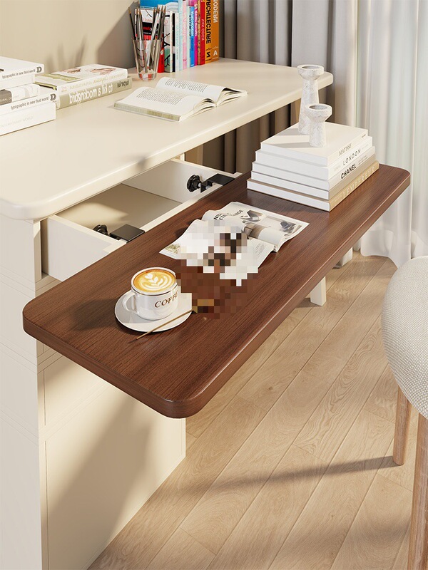 Desktop Extension Board with Drawer, Foldable Desk Keyboard Tray, Punch-Free Drawer Widening Extension Board