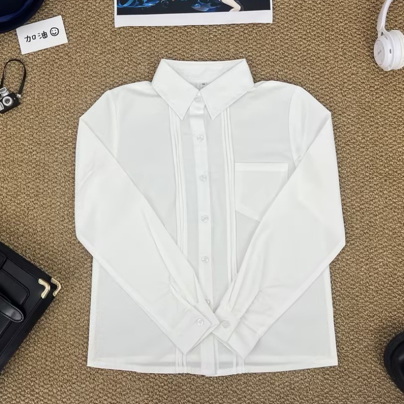 오리지널 JK 셔츠 정통 오르간 플리트 대학 스타일 흑백 스위트 조커 학생 교복 클래스 통근 짧은 긴 소매